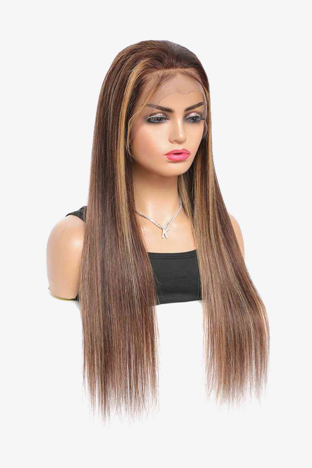 18" 160g Highlight Ombre #P4/27 13x4 Lace Front Wigs Human Virgin Hair 150% Density